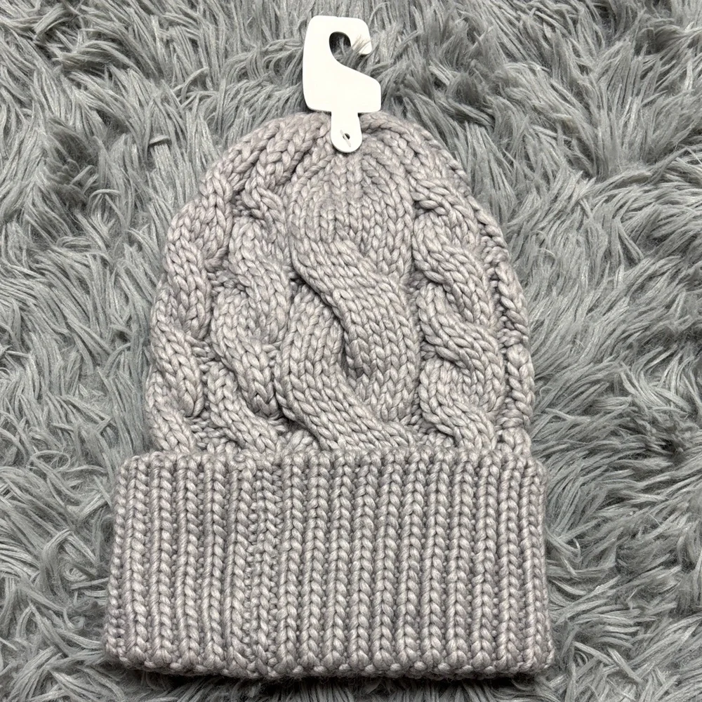 Michael Kors Gray Cable Knit Beanie